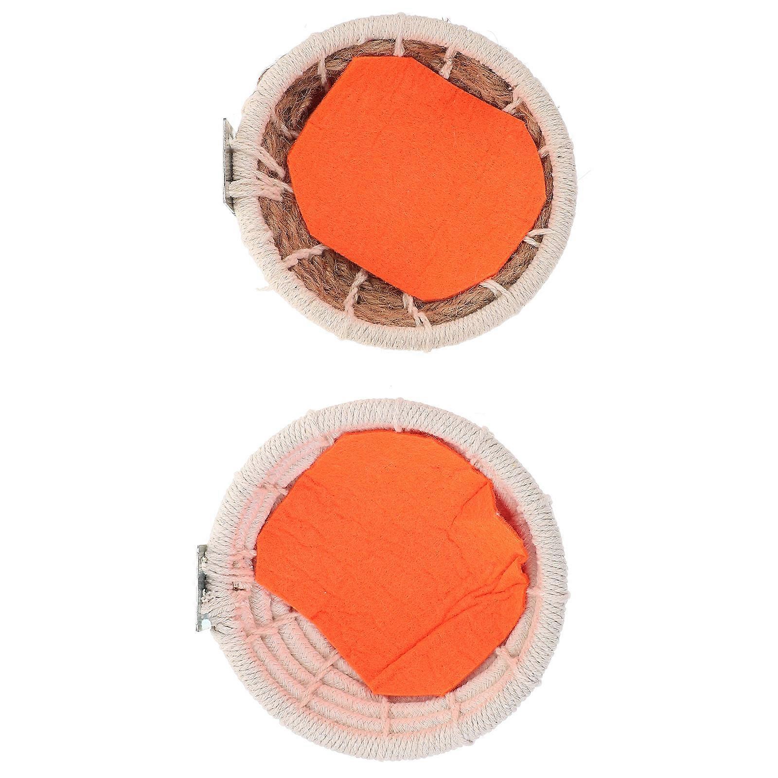 Cozy Weaving Birds Nest Ideal For Pet Cage In Assorted Color Round Shape Rainproof 2Pcs