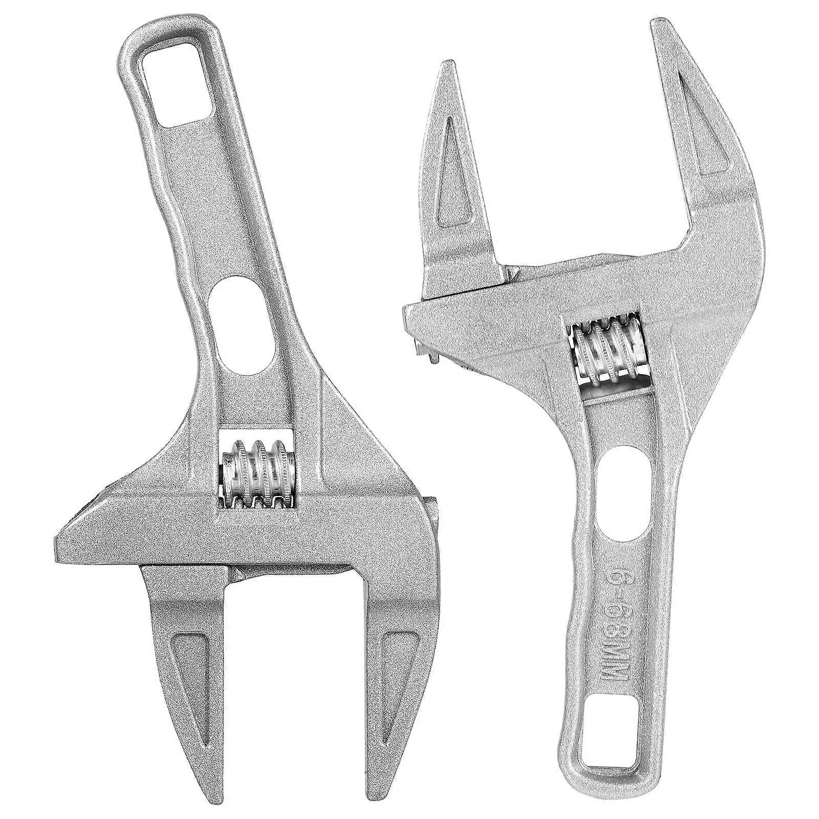 2pcs Bathroom Faucet Maintenance Tool Adjustable Monkey Wrench Spanner