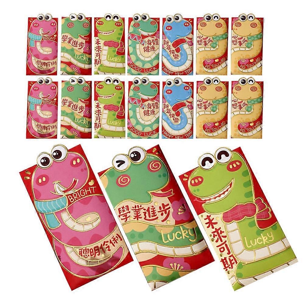 Spring Festival Red Envelopes Cash Container Blessing Expression Rectangular Classic Chinese Design For Graduations 30Pcs