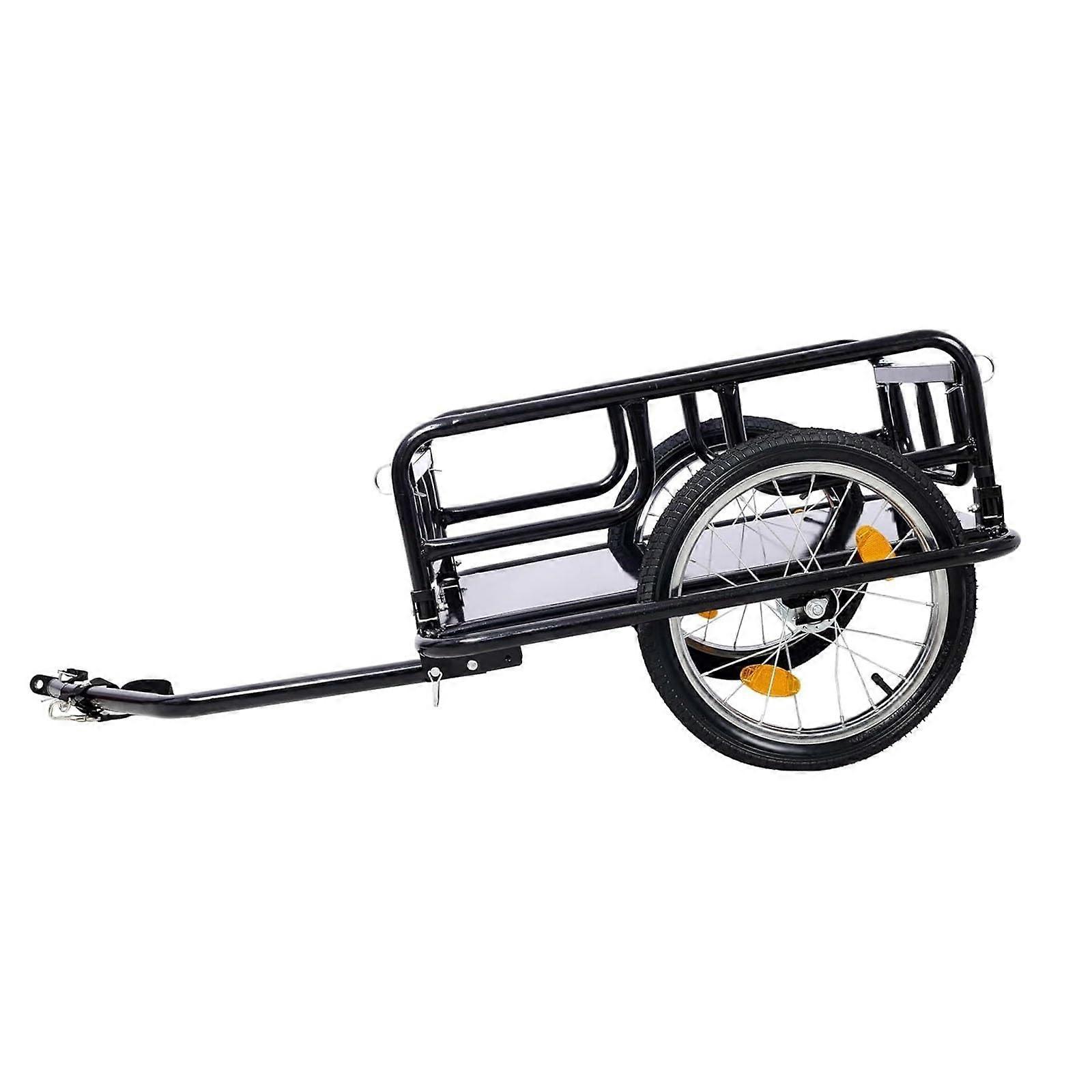 2 in 1 Bicycle Trailer Trolley, Bicycle Trailer Trolley with Tow Bar and Removable Handlebar