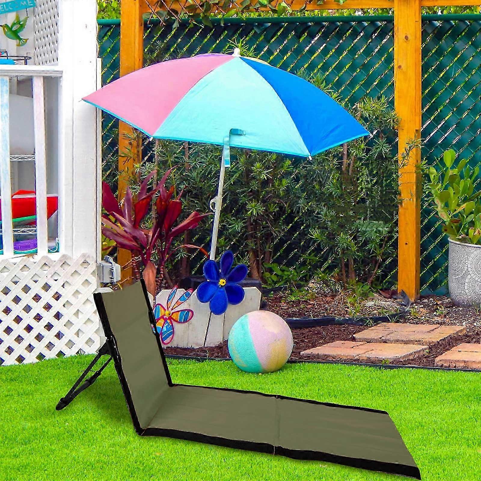 2025 Foldable Beach Mat With Backrest 110 X 38 Cm Adjustable Beach Sun Mat Fabric Beach Lounger Reclining Mat Sun Lounger Padded Beach Mat With Backre