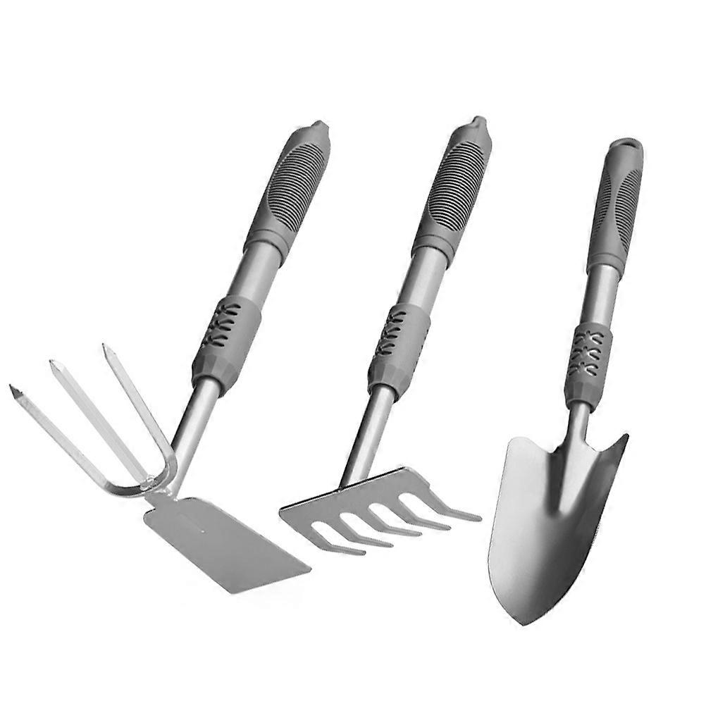 Garden Spade For Digging Small Gardening Tools Durable Kit For Planting Activities Silver Color PVC Handle 3Pcs