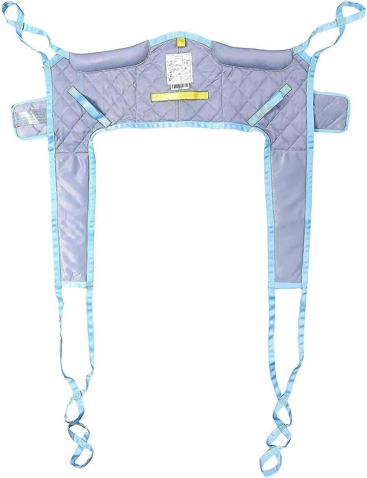 Fullbody mesh patient lifting sling, sturdy lifting aid for the elderly and disabled, splitleg design for shower and toilet assistance.