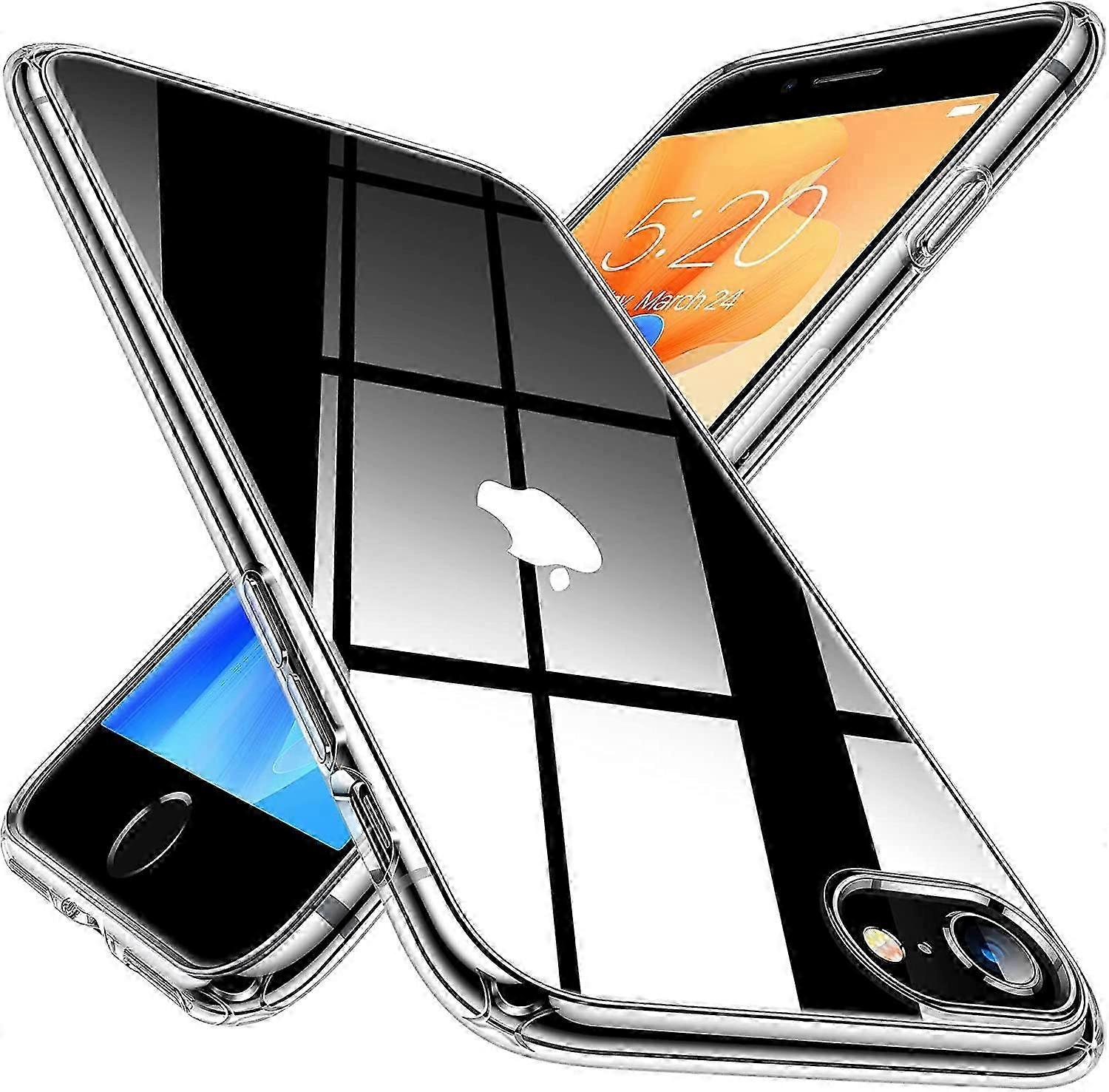 2025 Crystal Clear Compatible for iPhone SE Case/iPhone SE 2022 Case, [Ultra Slim Thin][Military Grade Protection] Non-Yellowing Soft Case for iPhone