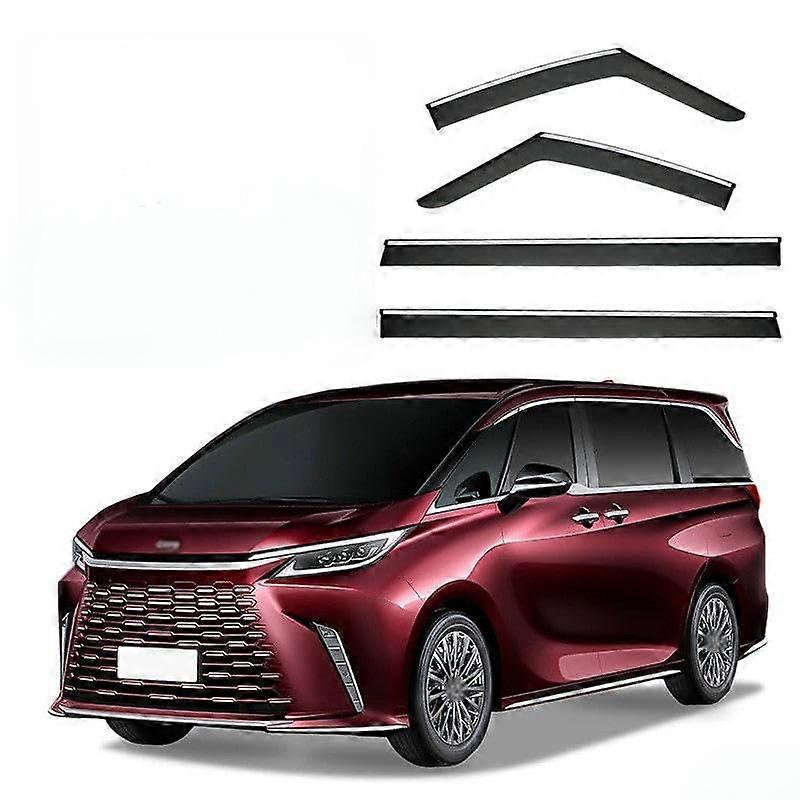 Rain protection side windows for Lexus LM MK2AW10 , ventilation louvers, sun, snow, wind, and rain protection