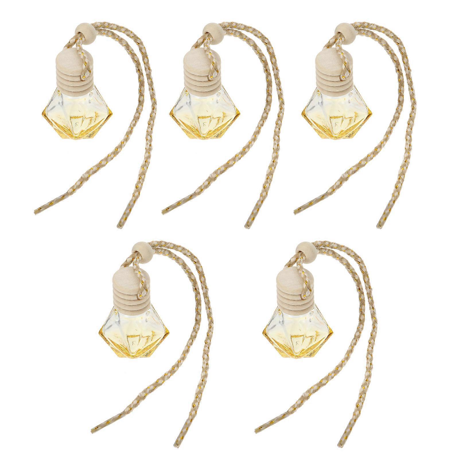 Perfume Bottle Diffuser for Decor with 5 Pieces 8ml Car Hanging Pendants