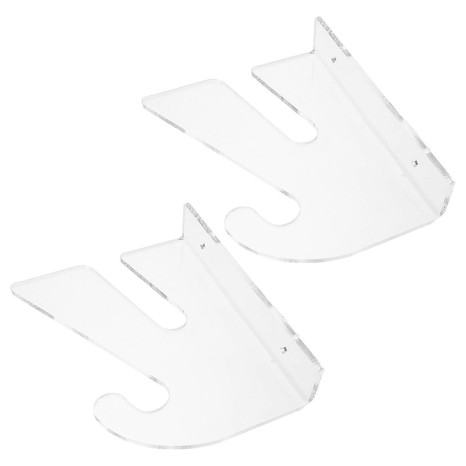 Acrylic Skateboard Hanger 1Set Transparent Skateboard Hooks with Non-Slip Protection for Storage