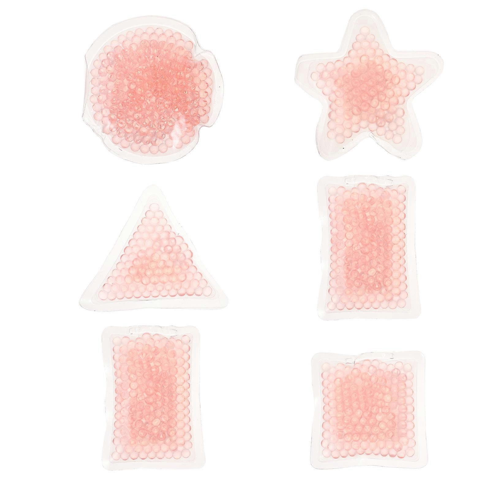 Hot Cold Pack 6Pack Portable Ice Packs For Injuries And In Summer Activities 10.5X7CM Pink