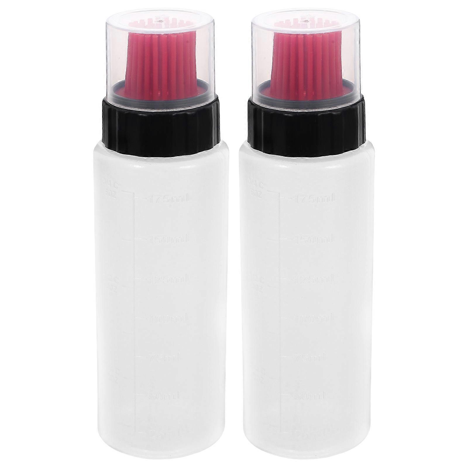 Oil Basting Brush with Silicone for Cooking 2 in 1 Dispenser Bottle Transparent 175 ml Tool