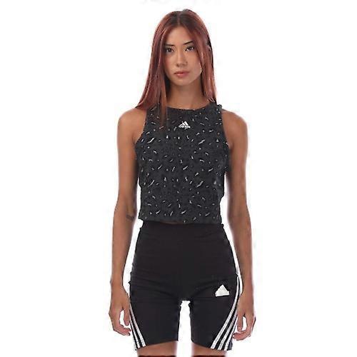 Adidas Dames/Dames Essentials Animal Print Crop Top