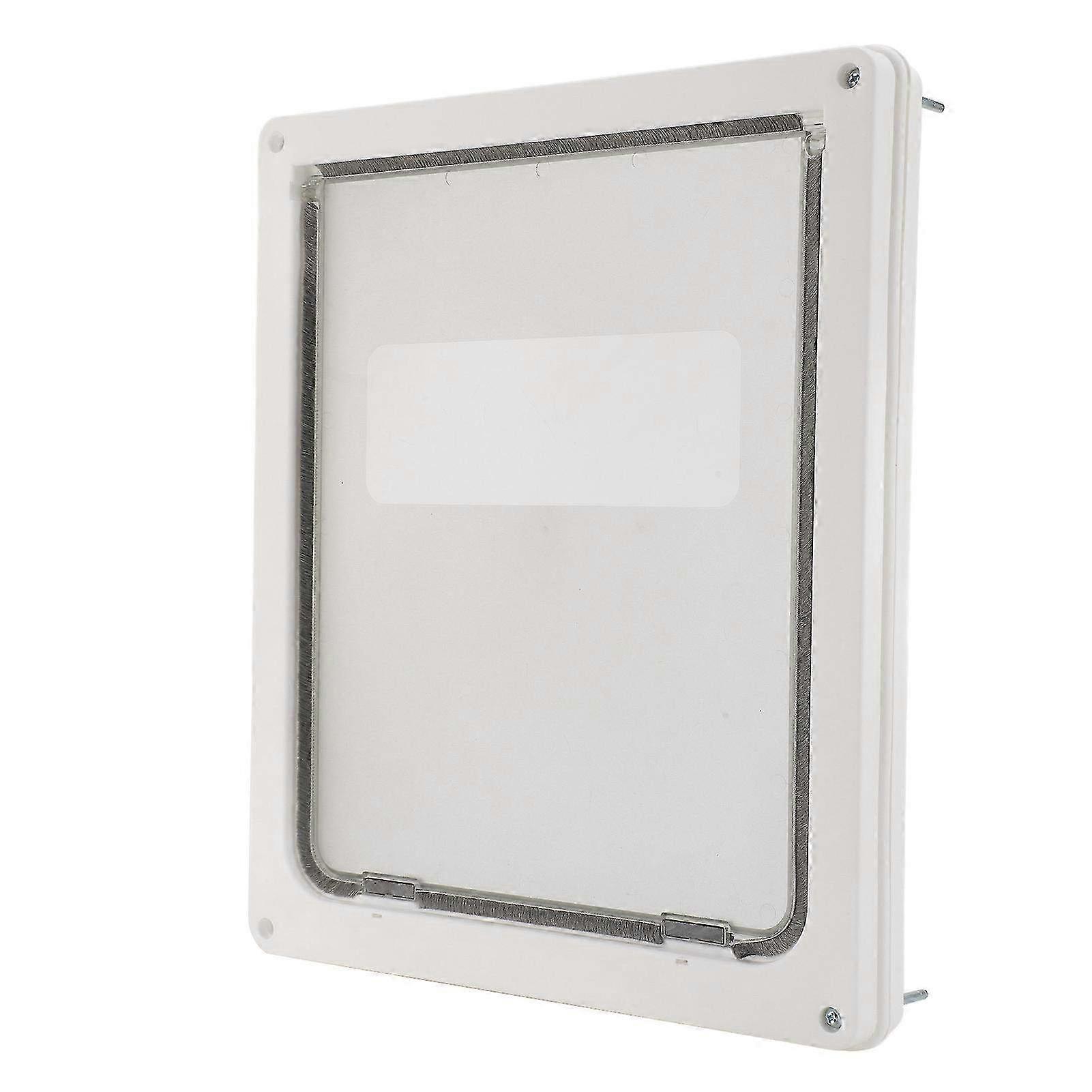 Noiseless 2-Way Pet Flap Door for Cats & Dogs - Weather-Resistant Interior & Exterior Access for Pet Crate Enclosures, Size L