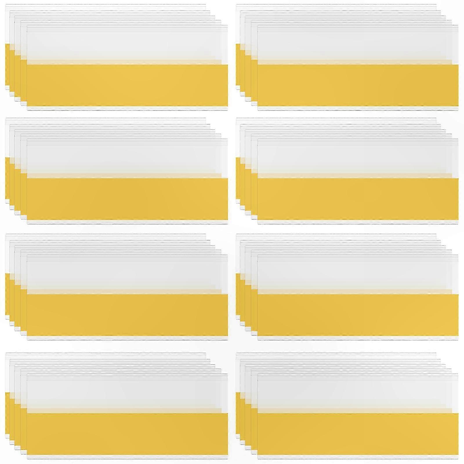 50 Pack Clear Label Holders for Price Tags and Signs Display