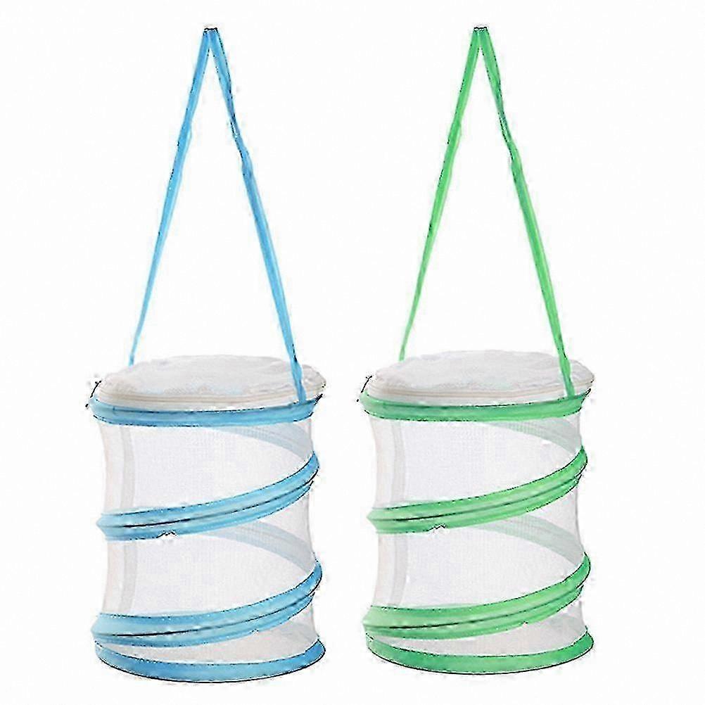 2-Pack Foldable Butterfly Habitat Mesh Cages with Zippered Entry for Insects and Butterflies