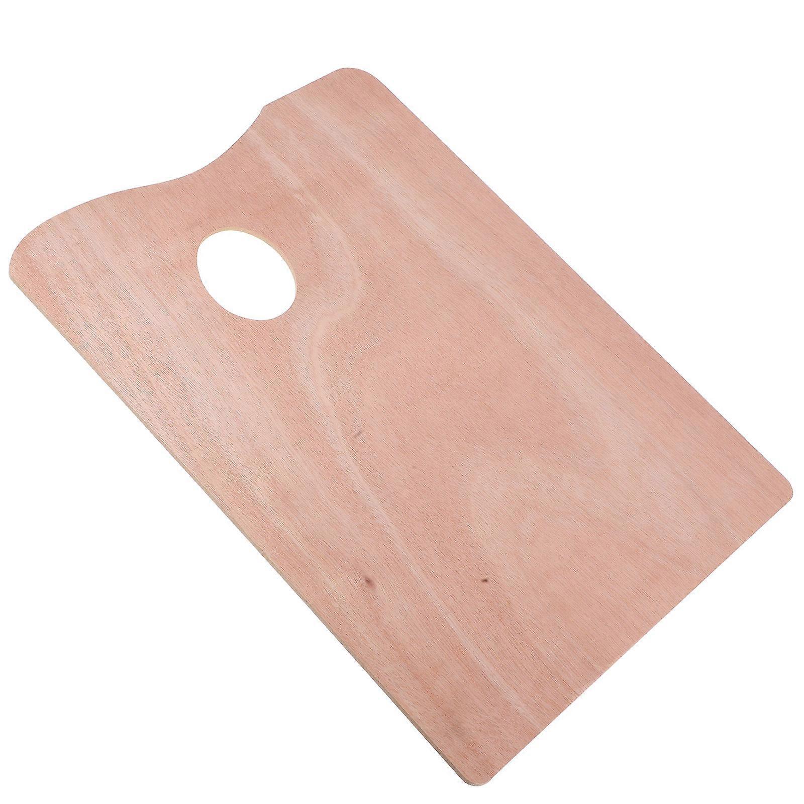 Wooden Palette for Painting with Thumb Hole Ideal for Mixing Oil Gouache Large Size Light Yellow