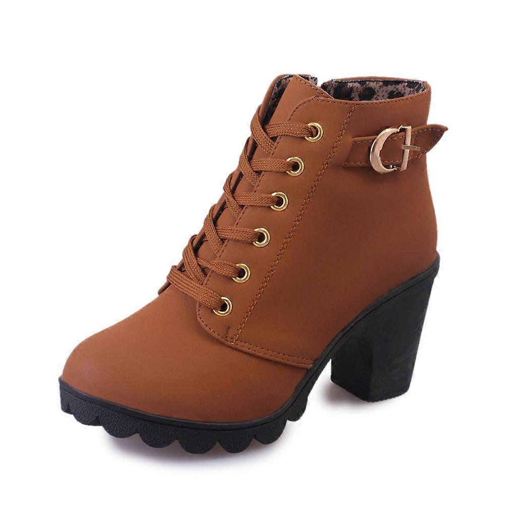 Ankle Length Heeled Booties, Sleek Design Ideal for Outdoor Walking and Leisure Activities