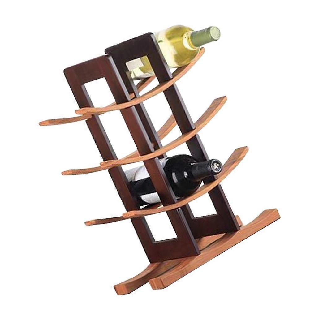 Weinhalter aus Holz, Rotwein-Display-Rack für 1 Stück Kaffee, Bambusmaterial