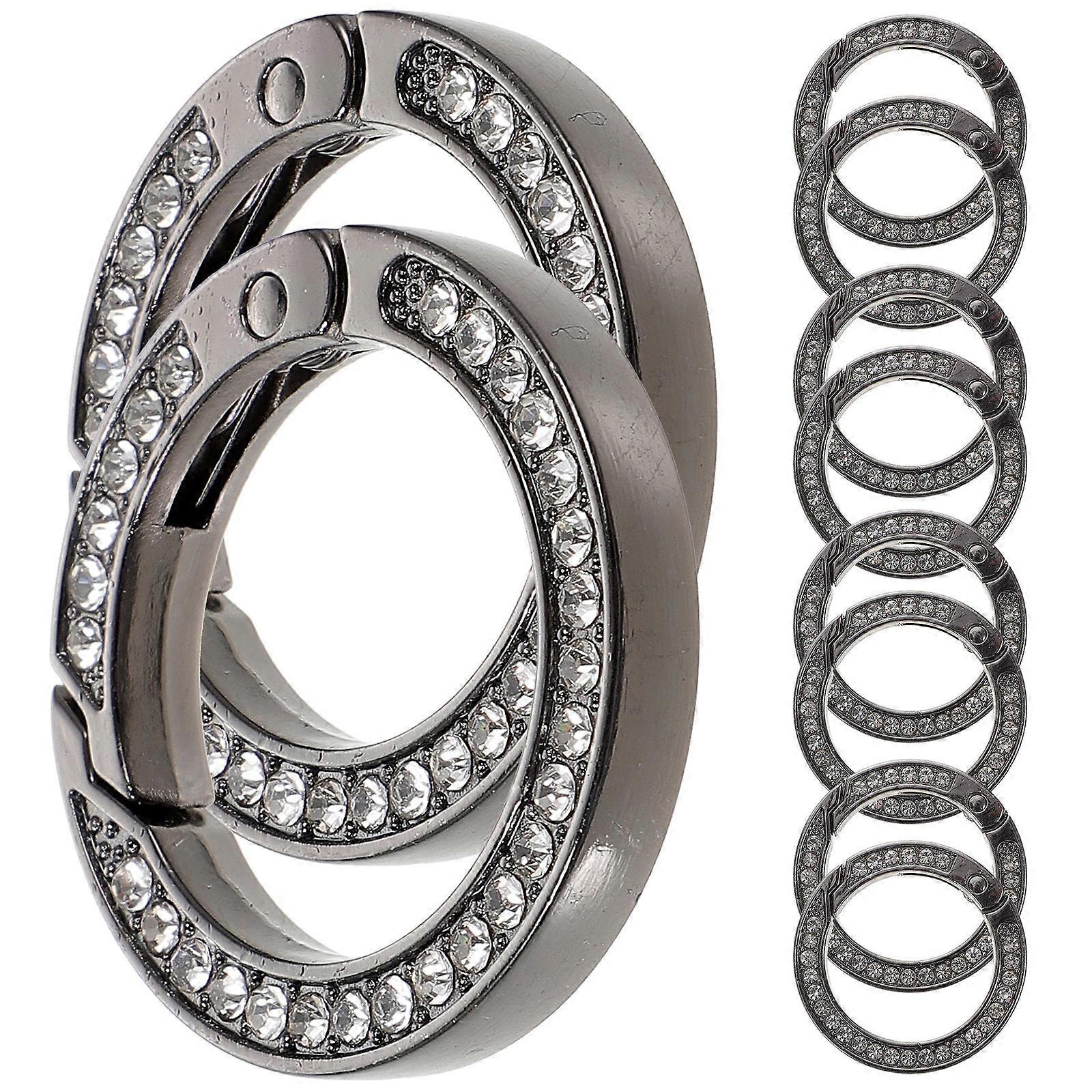 10Pcs Alloy Connection Buckles For Purse Crafting In Black For Daily Life And Crafting Projects