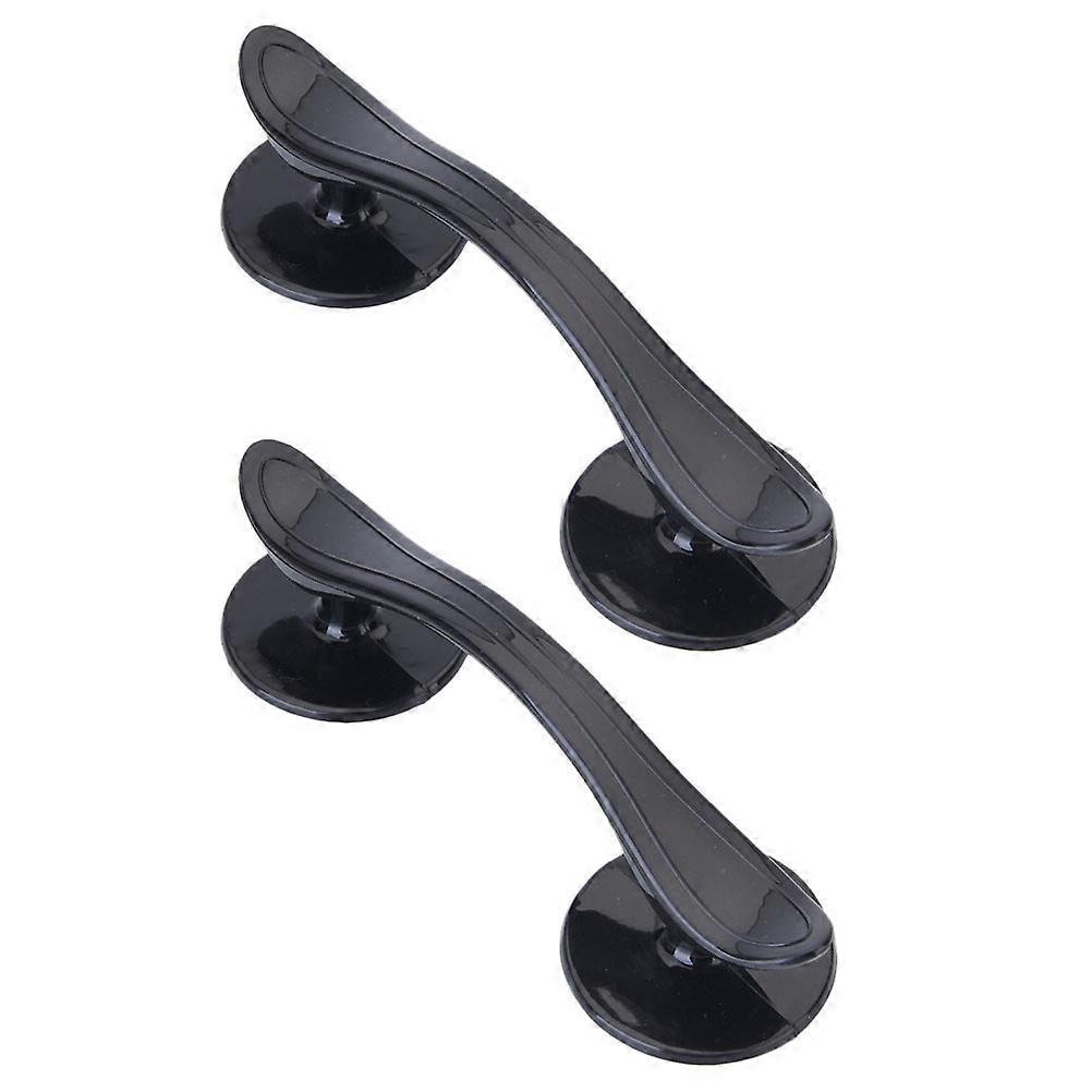 Modern Round ABS Door Knobs 2Pcs For Cabinet And Drawer Use With Stylish Appearance And Non-Punching Functionality