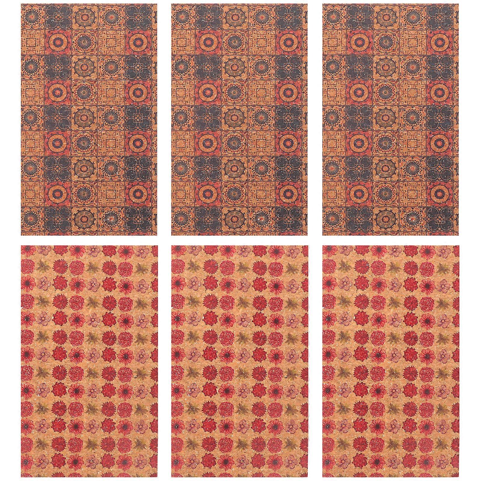 Rectangular Faux PU Sheets For Creative Craft Projects Great For Children And DIY Makers 6 Sheets