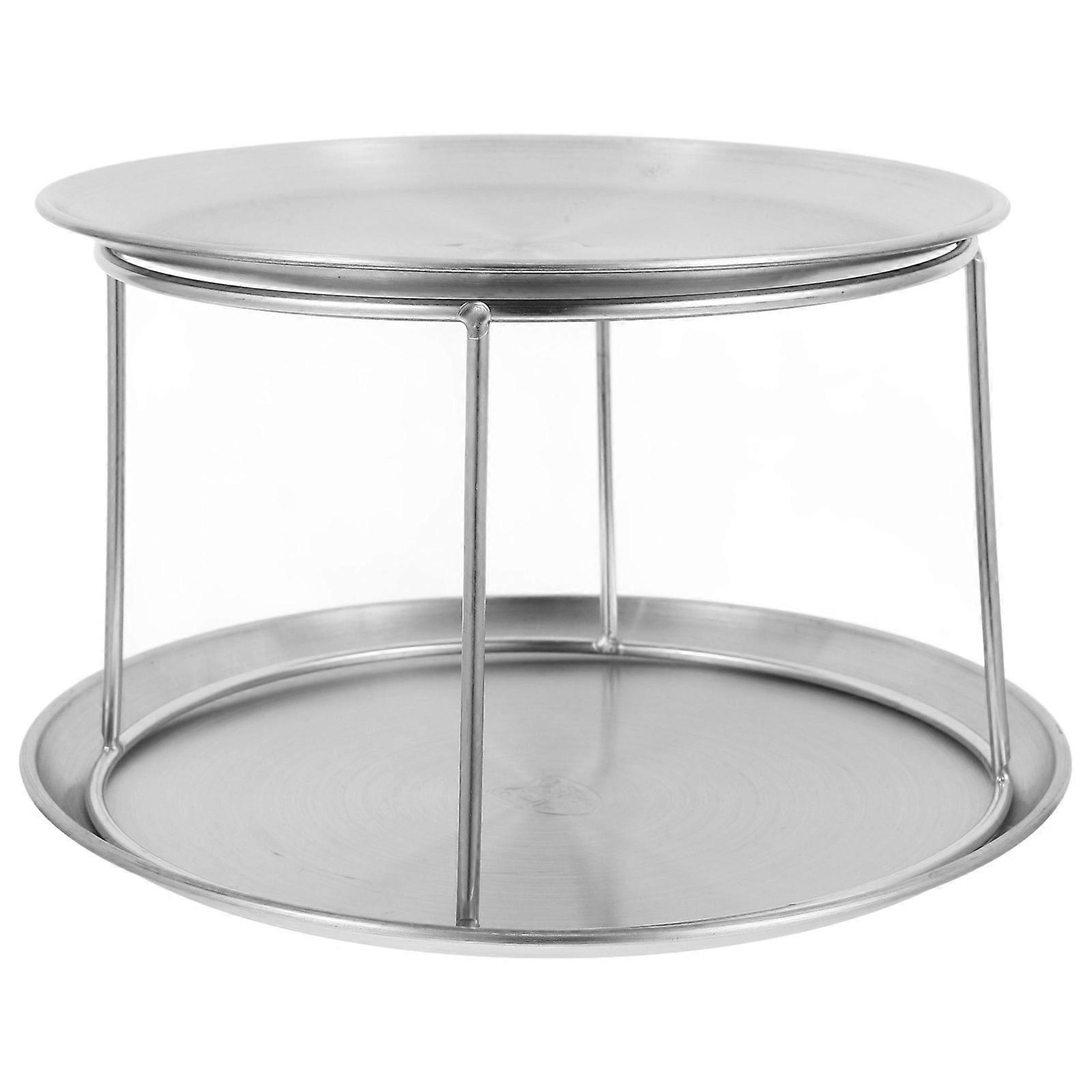 Simple Appearance Stainless Steel Cake Stand 1 Set Designed For Buffet Events With Multi-functional Features Measuring 10.2X10.2X6.5in