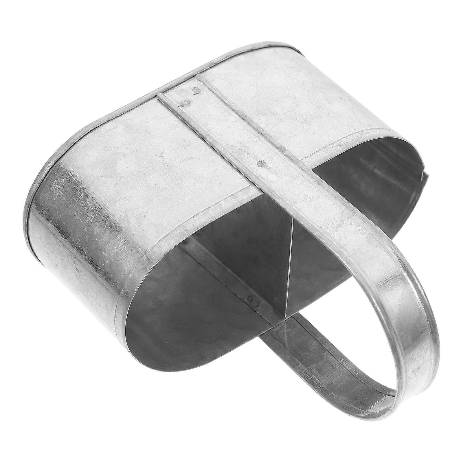 Rustic Vintage Iron Flower Basket with Handle – Space Efficient Metal Planter for Home, Wedding & Decor – Versatile Storage for Fresh & Artificial