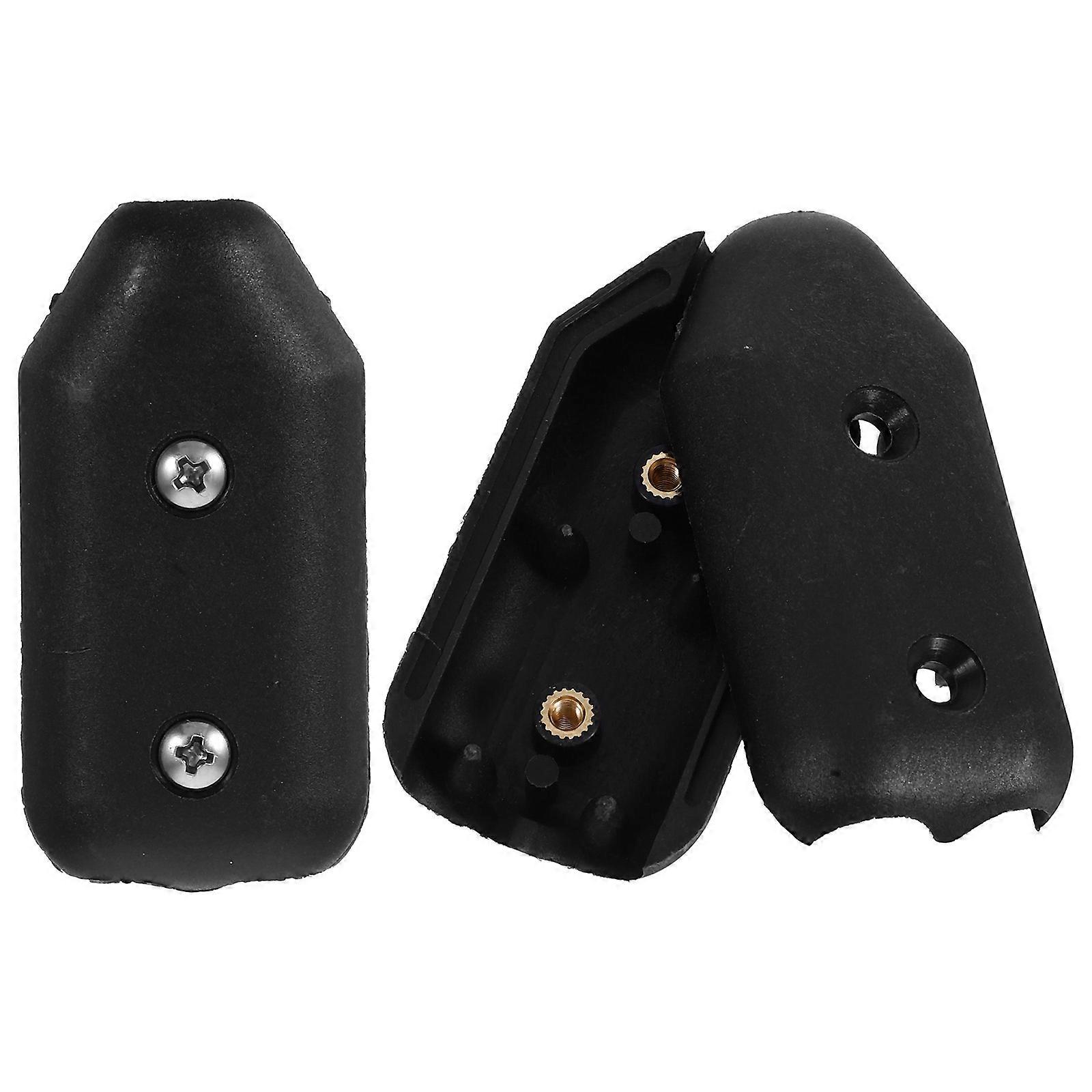 Rope Connector Clamp 2Pcs Precision Manufactured For Climbing Activities Black With Quick Connection Design