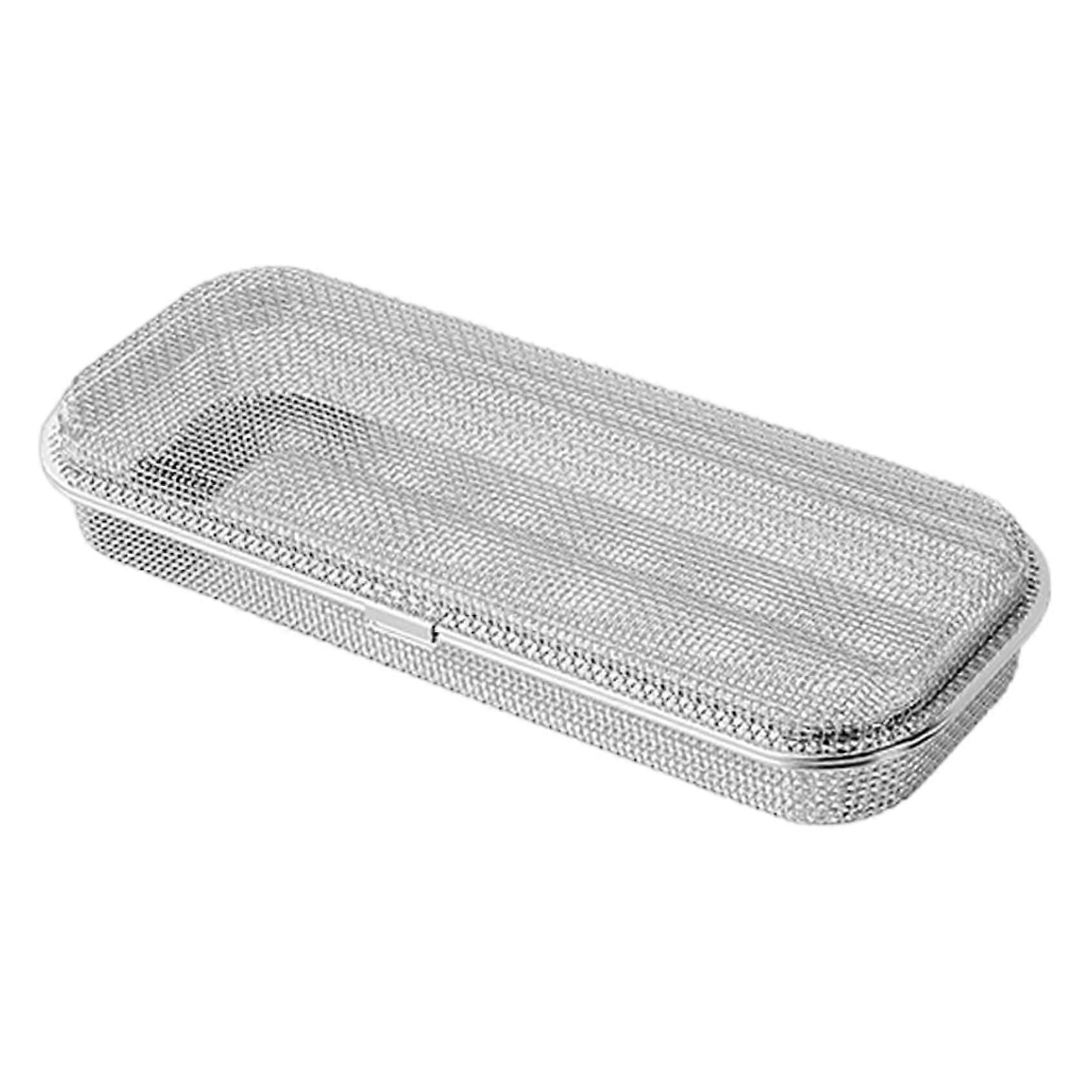 Stainless Steel Dishwasher Basket  Fine Mesh Rod Holder for Utensils, Choppers, Forks, and Sticks  Ideal for Efficient Washing of Small Items