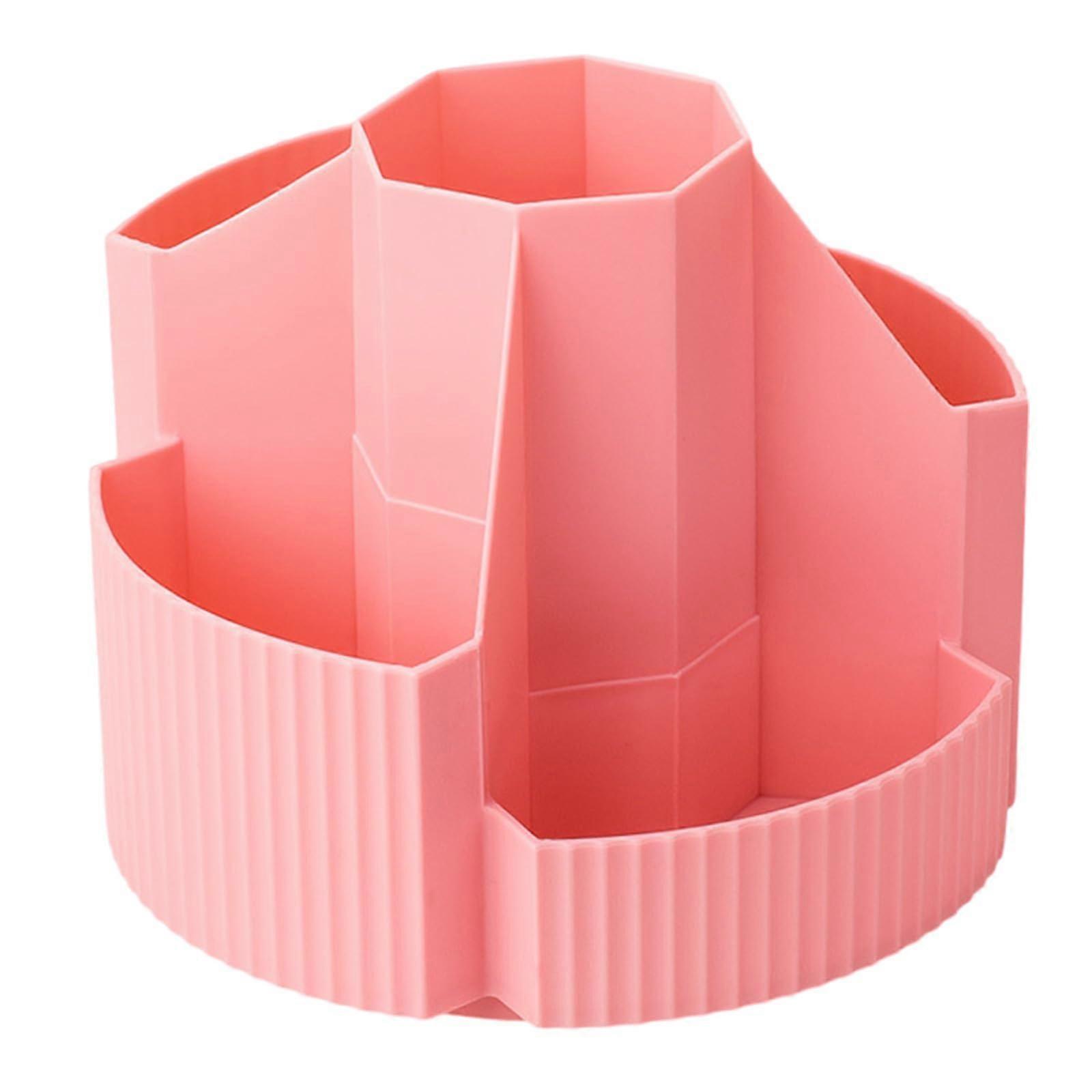 Rotating Pen Holder Large Capacity Desk Organiser with 5 Compartments for Art Supplies and Office Storage