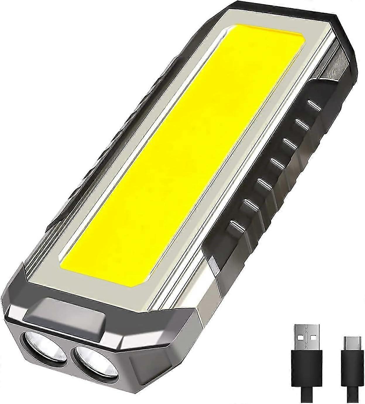 LED Work Light, Portable Magnetic Lamp, 1000 Rechargeable COB Work Light with Magnetic Base and Hanging Hook