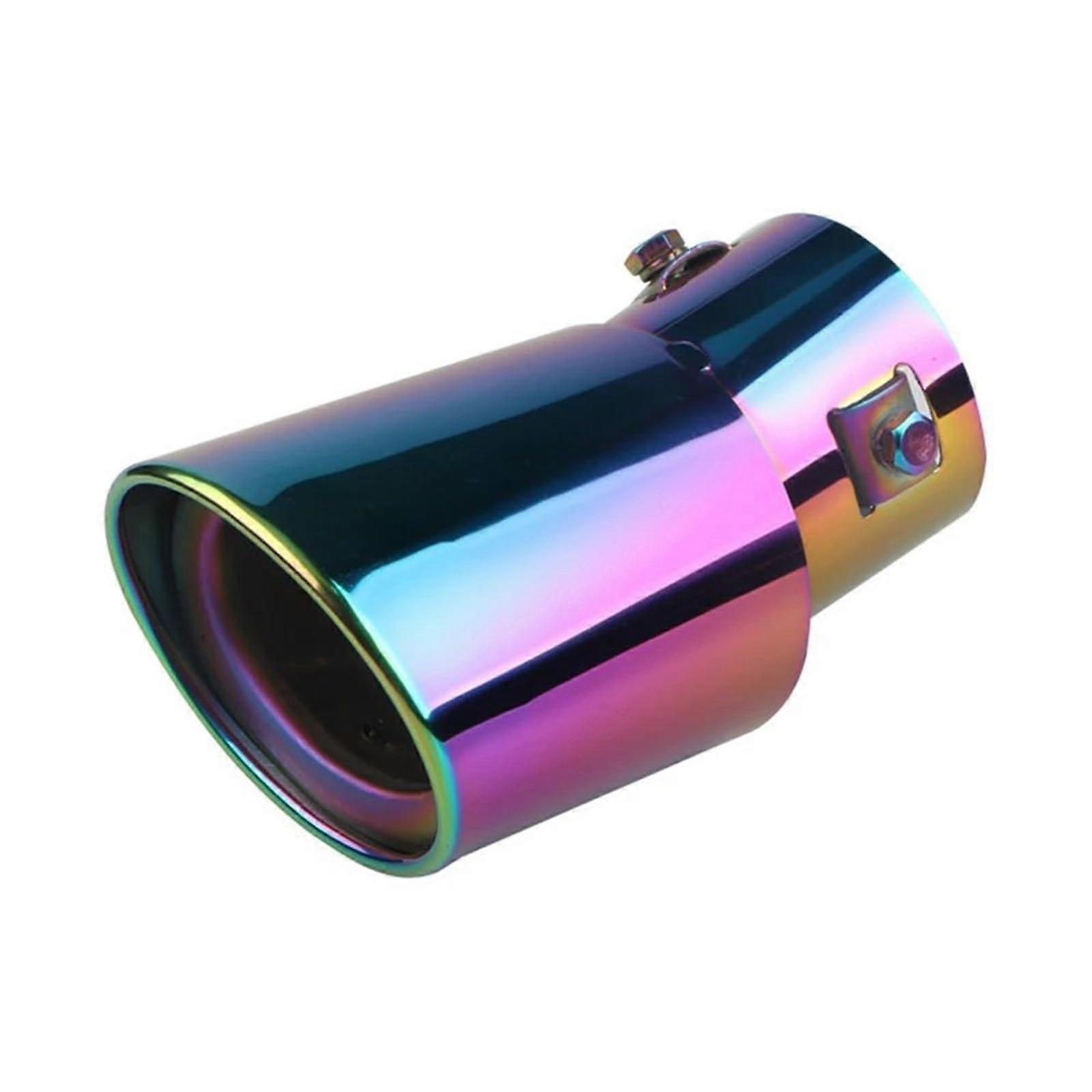 Auspuffblenden Edelstahl Einzelauslass Auto Auspuff Schalldämpfer Spitze Chrom Universal Heck Endrohre C Bend