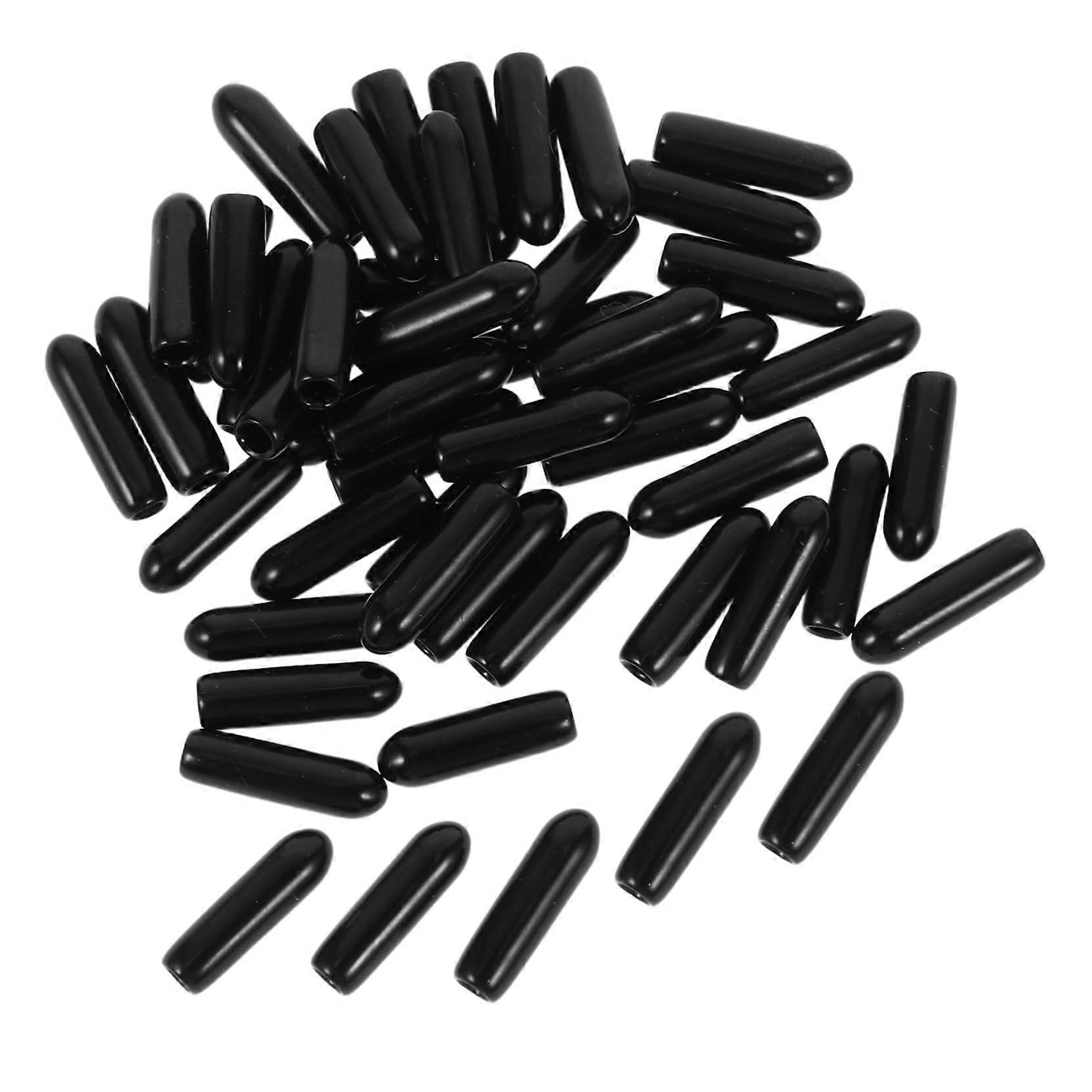 Rubber End Caps 50pcs Flexible Thread Protectors Antislip Design for Safety Bolts Screws Easy Installation Tubing and Threads