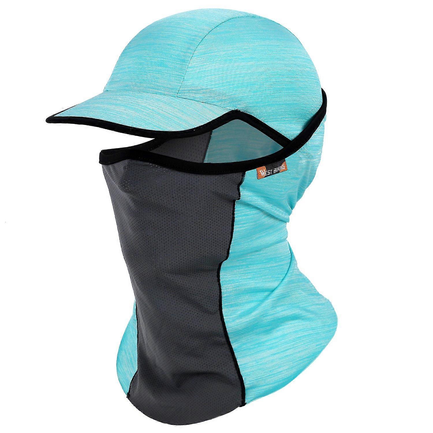 WEST BIKING 3-in-1 Summer UV Protection Cap Face Mask Breathable Cooling Neck Gaiter - Baby Blue