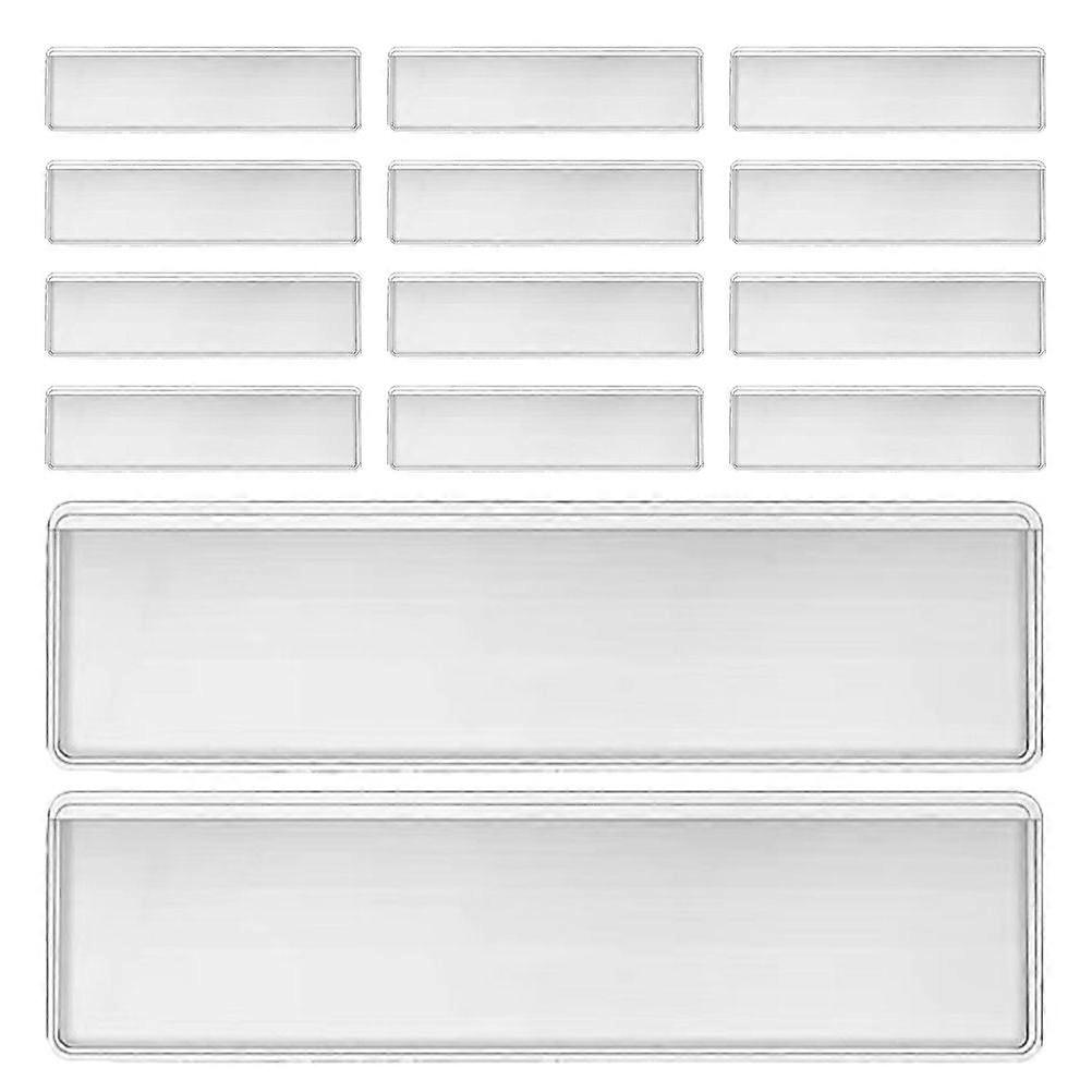 25pcs Label Holders Adhesive Label Pockets Plastic Clear Tag Index Card Holders Name Tags Pockets for Drawers Shelves Storage Bins Mailbox Library Cla