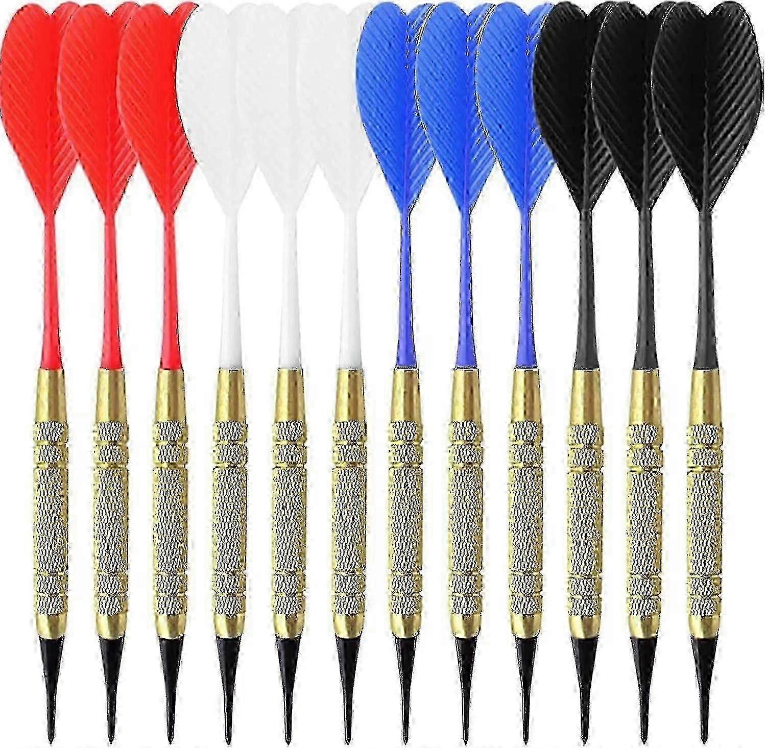 Soft Tip Darts für elektronische Dartscheibe, 12er Pack 18g Darts mit 100 Spitzen