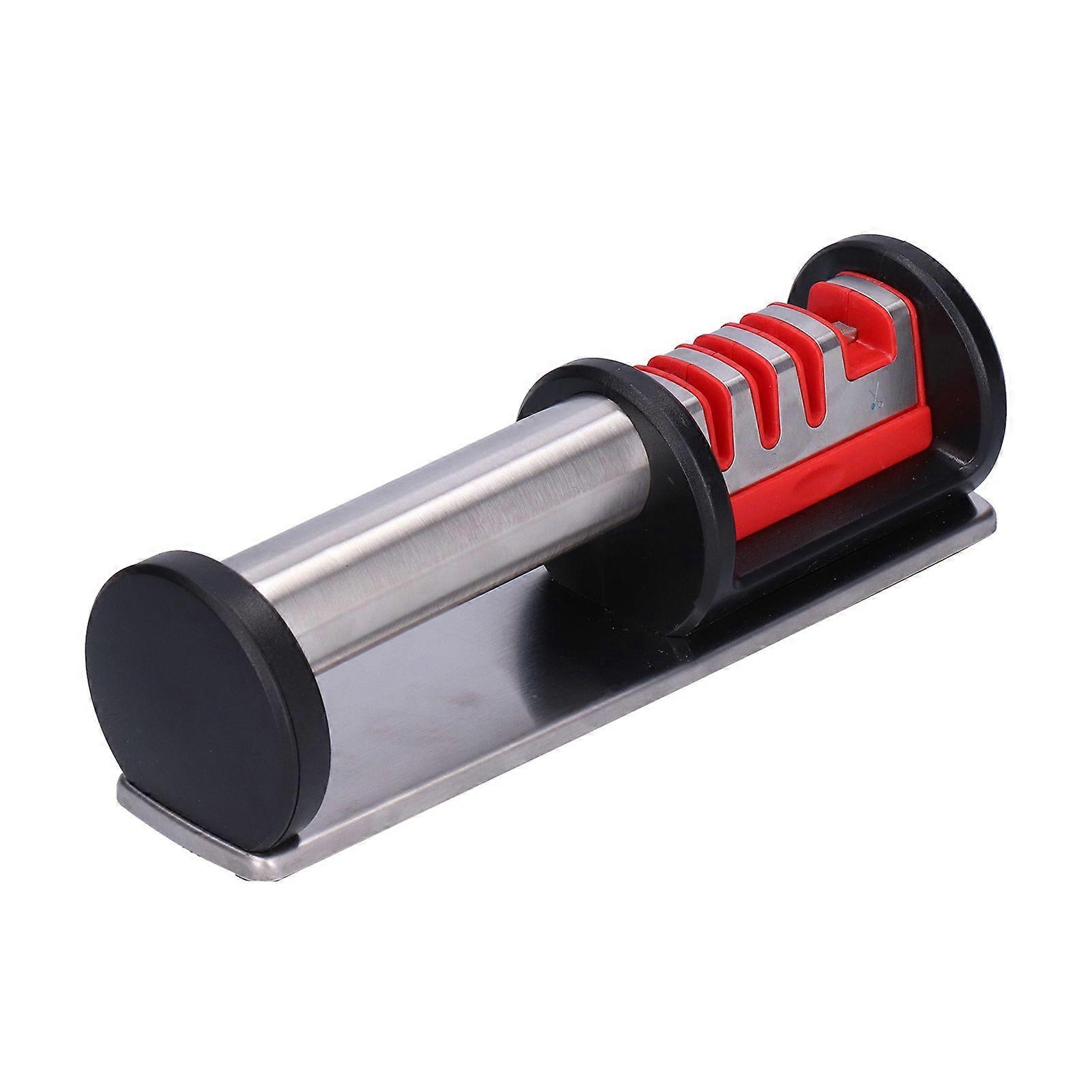 4-Stage Knife Sharpener, Multifunctional Manual Knife Sharpening Tools for Kitchen Use, Color Box Packaging