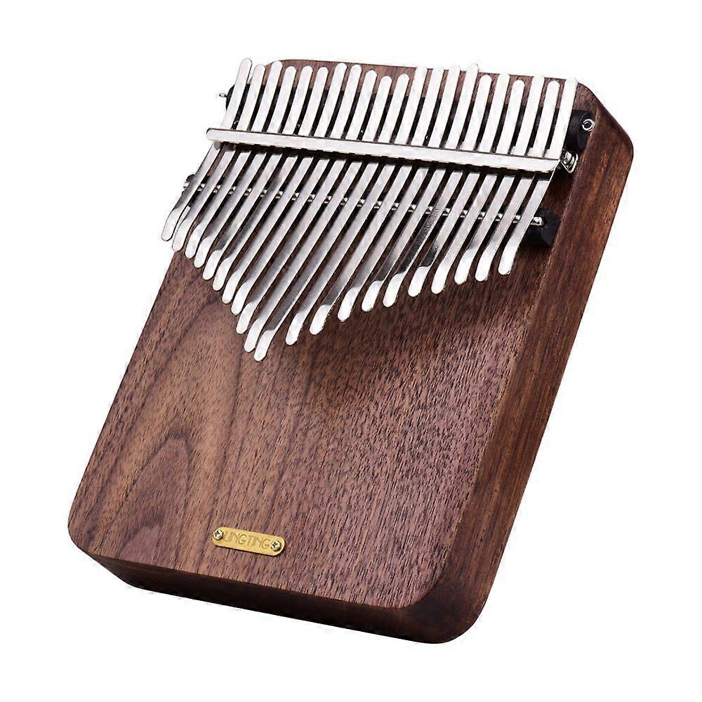 LINGTING K21W 21-key Wooden Thumb Piano Mbira Sanza F Tonality with Storage Bag Carry Case Music Book Stickers Tuning Hammer Pickup Accompaniment Cha