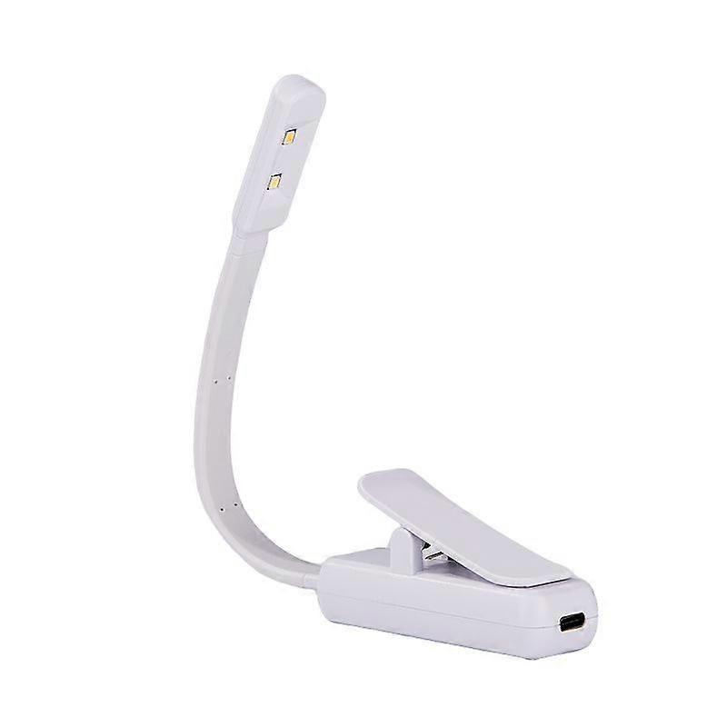 Portable Book Clip Lamp Charging Model White