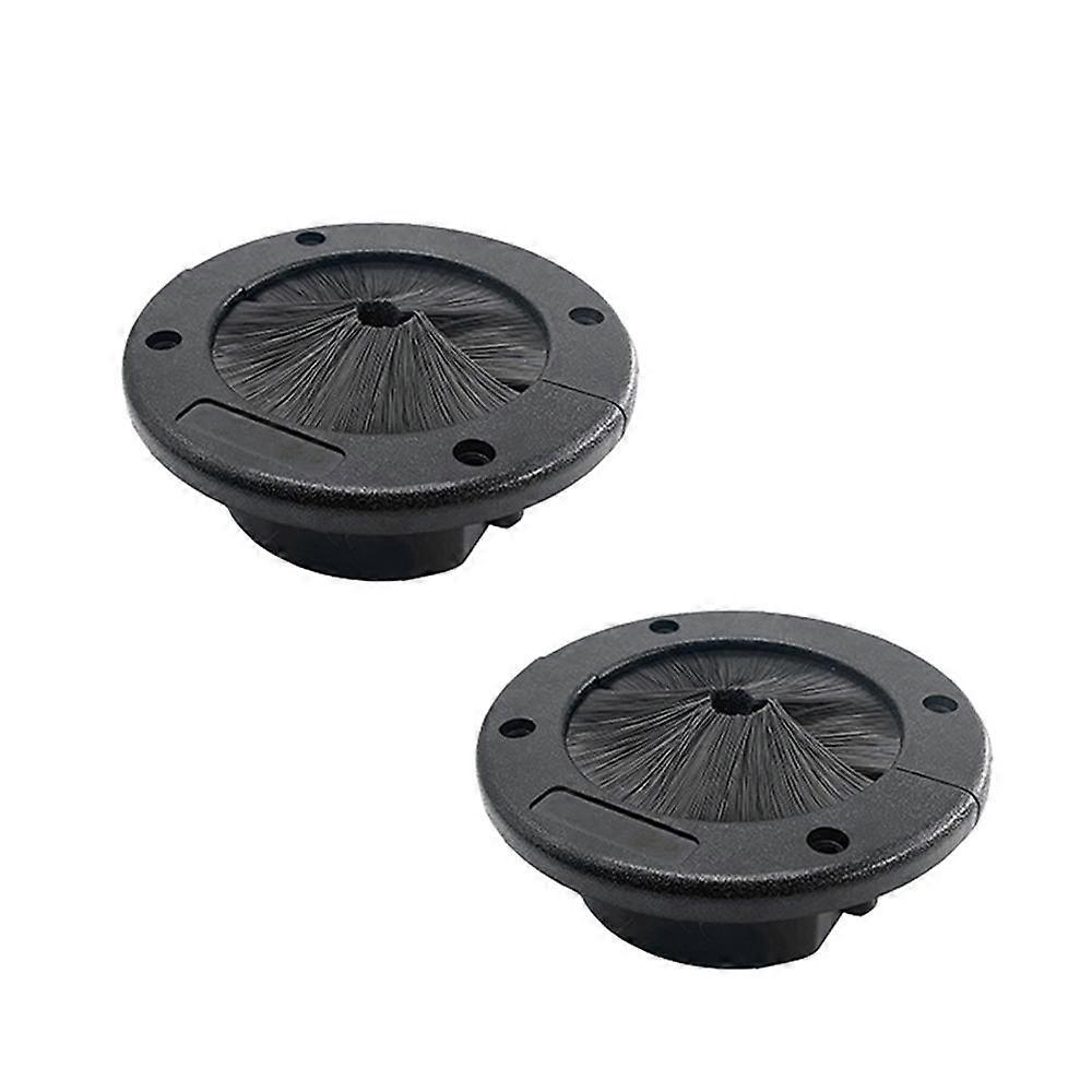 2PCS Brush Cable Feedthrough Box Flame Retardant V0 Round Engine Room Floor Outlet Routing Boxes Junction Box