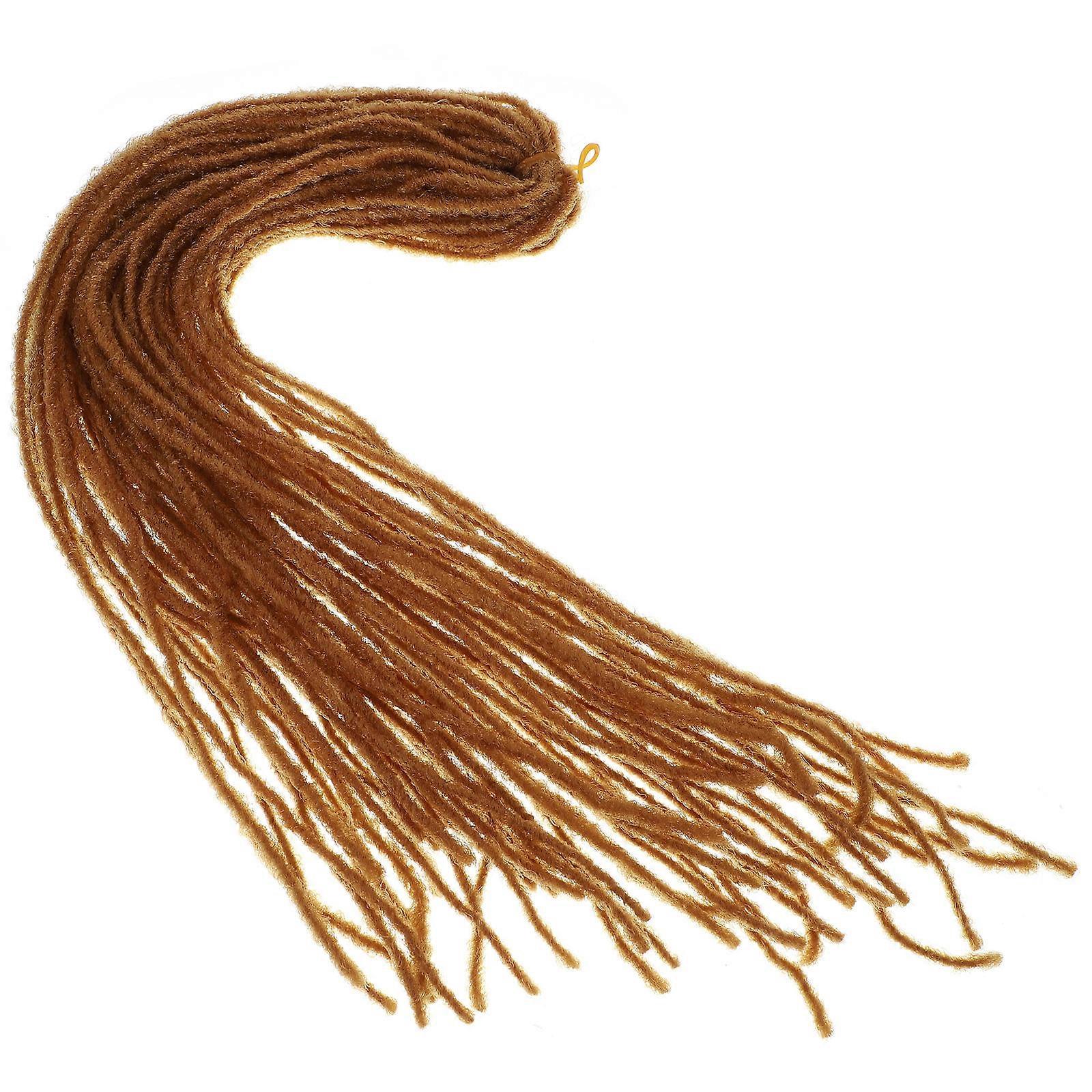 Double Ended Synthetic Dreadlock Extensions for Decoration Light Brown High Temperature Fibre 10 Inches