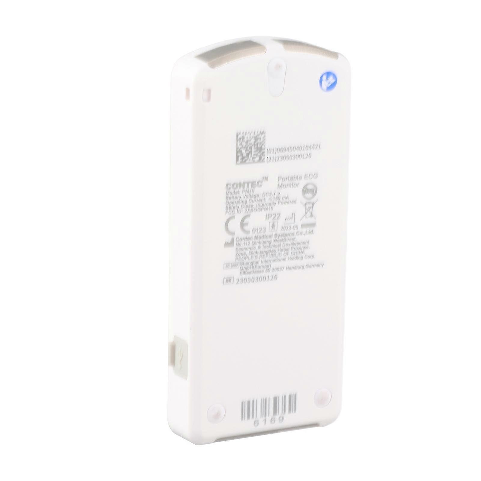 PM10 Portable ECG Monitor White 11.5x7x4cm Handheld Heart Device