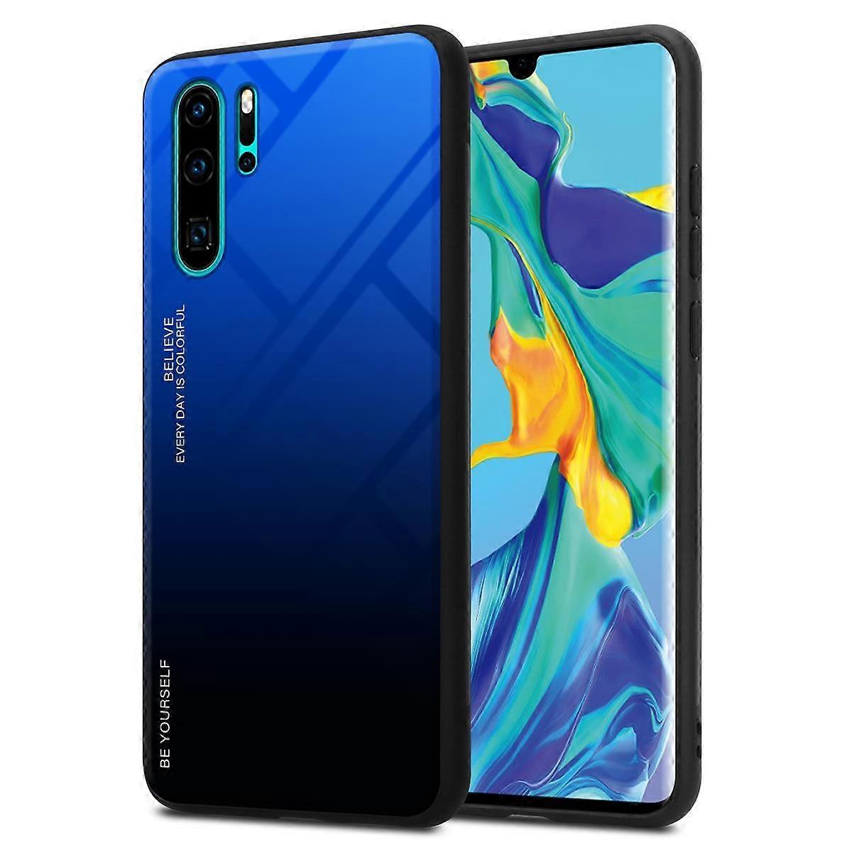 Huawei P30 PRO TPU Case - Back Cover with Protective Glass - Two-Tone