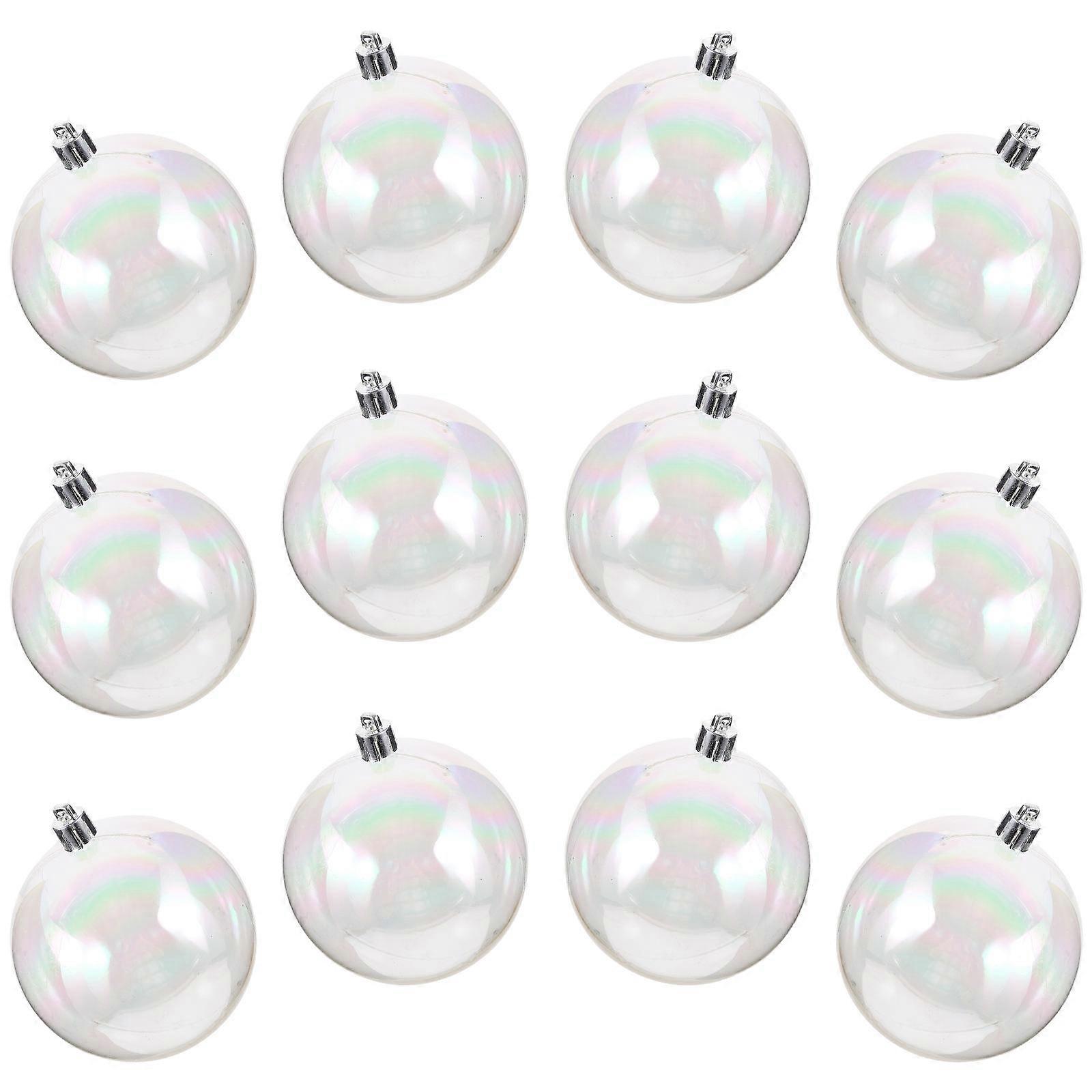 Here's a polished and engaging product description for your **12pcs Colorful Transparent Christmas Ornament Balls Iridescent Baubles**:
πβ¨