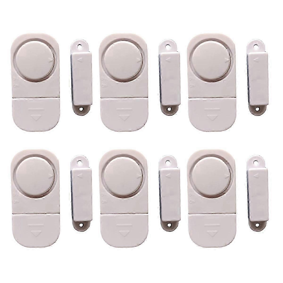 6Sets/Pack Wireless Anti Theft Apartment Burglar Alert Door Alarm Window for Home Security DIY Magnetic Sensor