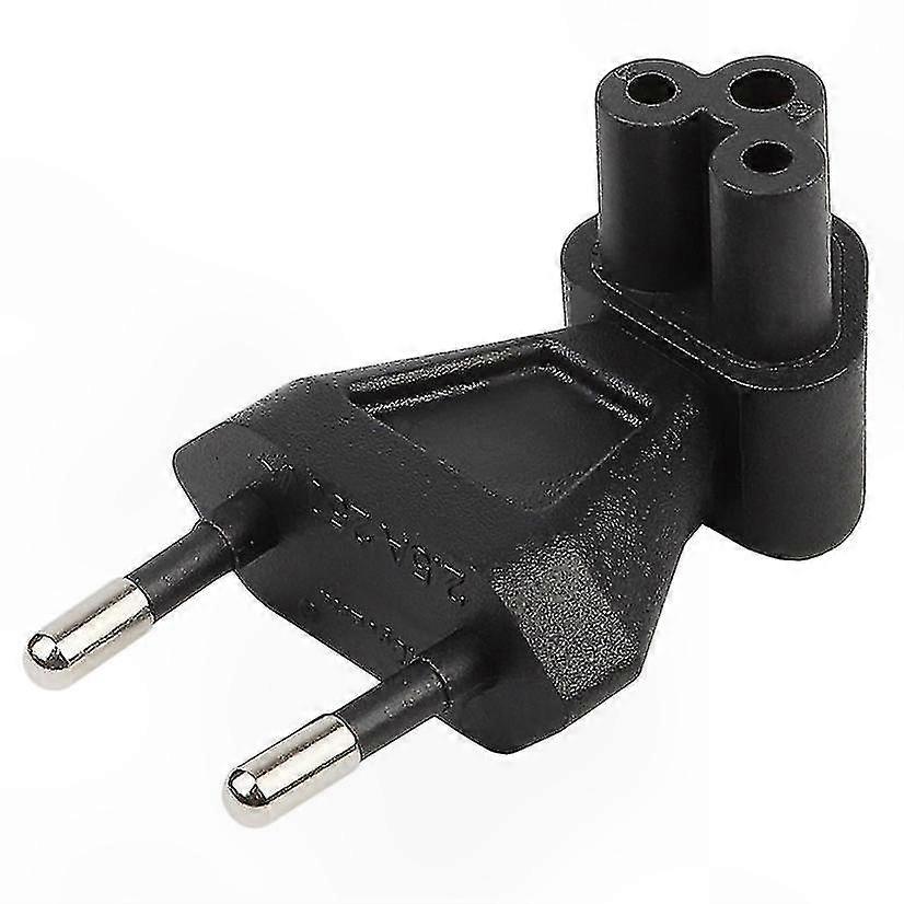 2-Pin EU Plug to IEC C5 Connector AC Adapter with 2.5A Fuse, Power Converter for Industrial Use
