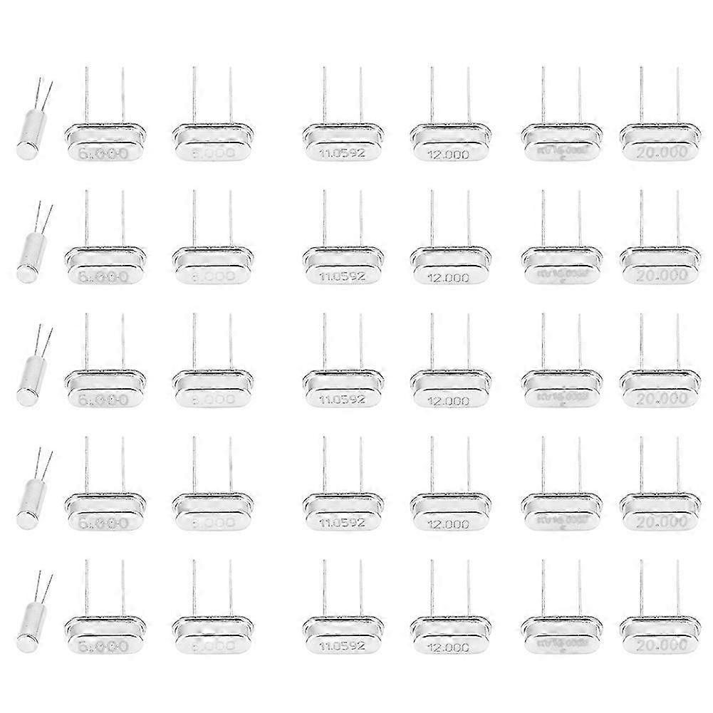 35PCS 7 7 Values Crystal Oscillator Kit 32.768K 6M 8M 11.0592M 12M 16M 20M
