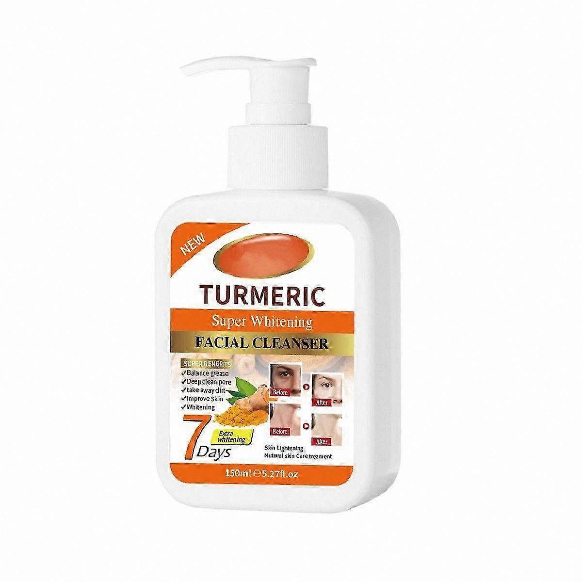 Glow Revival Facial Cleanser with Turmeric, Deep Pore Cleansing & Hydration for All Skin Types, Exfoliating Formula for Radiant Skin