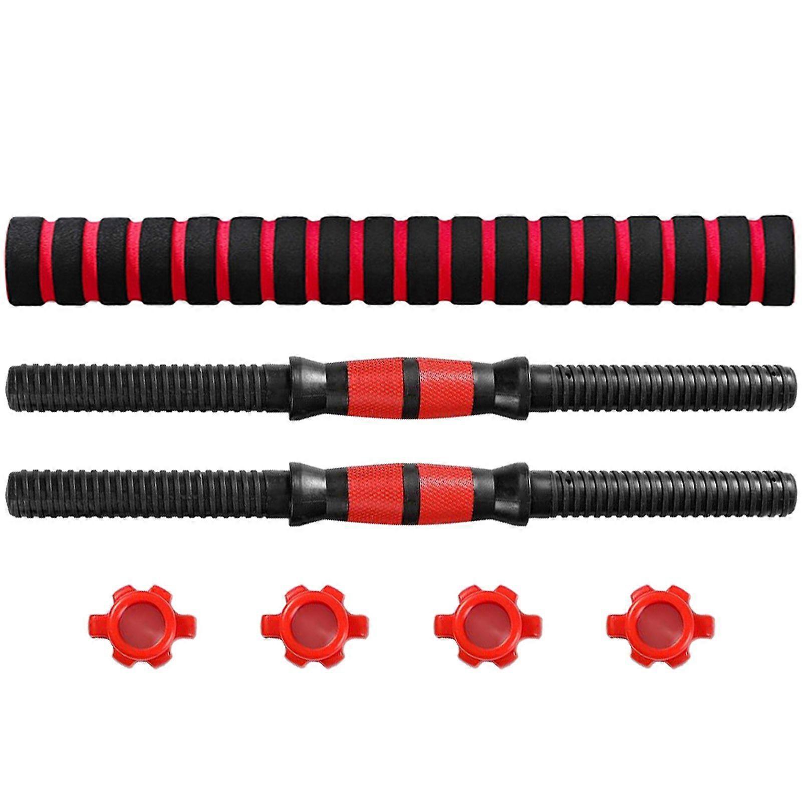 Threaded Dumbbell Handle Bars Extension Bar Set Adjustable Dumbbell Bars for Weight Lifting Home Gym Fitness Exercise