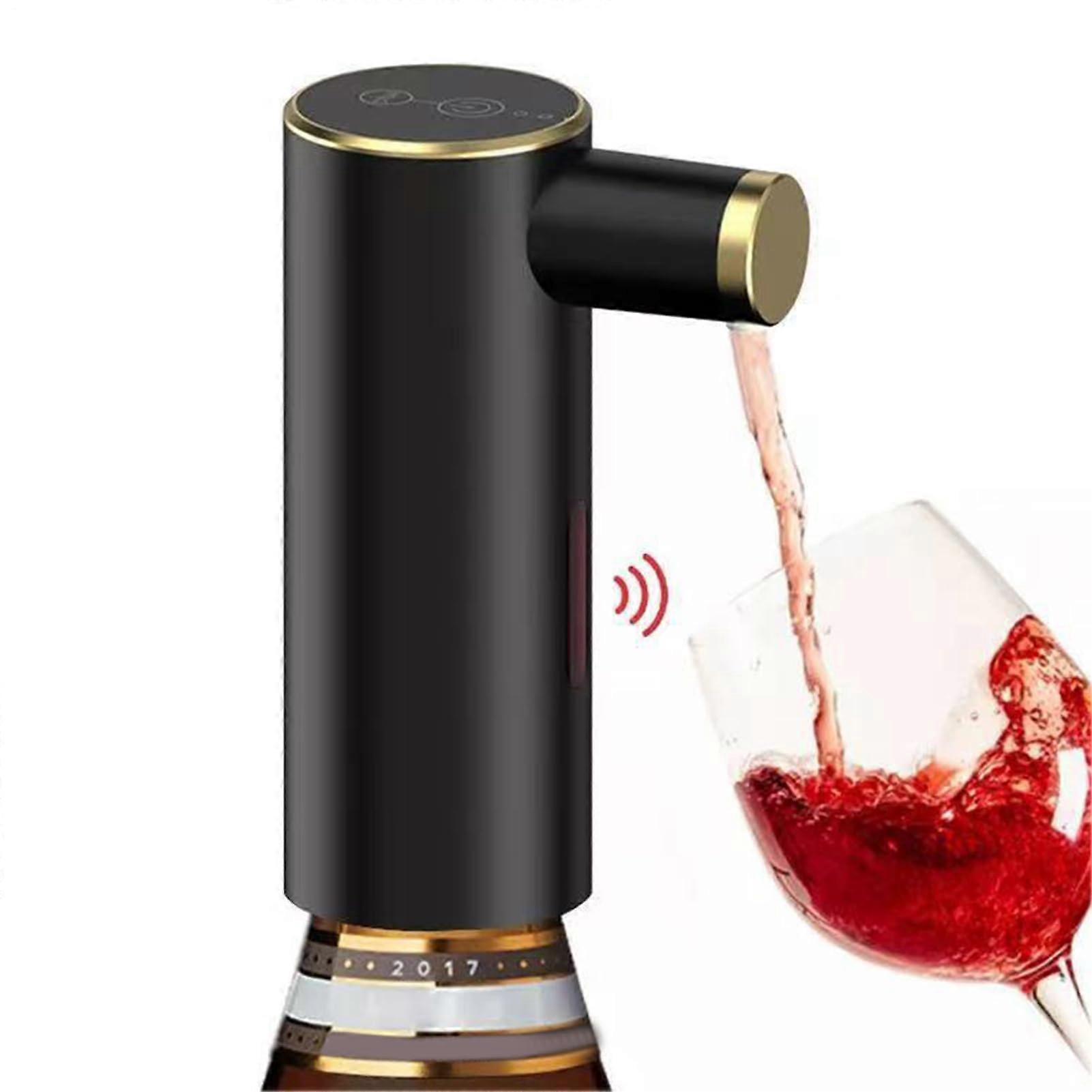 Automatic Liquor Dispenser Electric Pourer Induction Whiskey Aerator For Indoor And Outdoor Use Effortless Pour Black