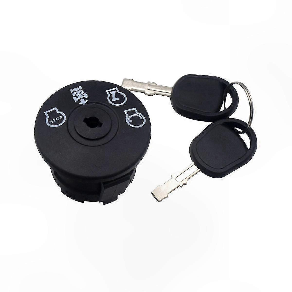 Ignition Switch with 4 Positions and Key for Lawn Mower Tractor Replacement Part