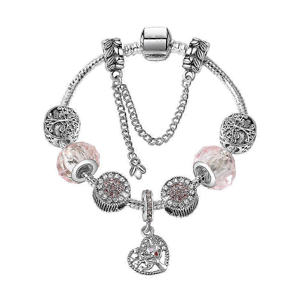 Hollow Heart Lucky Tree Bracelet Diamond Alloy Christmas Children's...